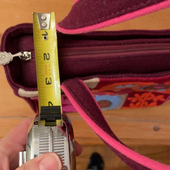 NWOT Super-Cute Lulu Guinness designer wool/felt, way cool shoulder bag/tote. - Picture 7 of 11